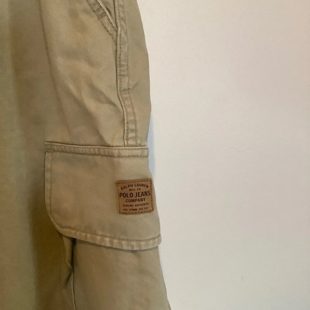 Polo Jeans Co Ralph Lauren Mens 42 Khaki Cargo Shorts 67th Reg Military Trousers